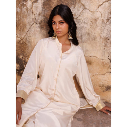 Bannhi Ivory Crepe Co-Ord Set