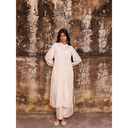Bannhi Ivory Crepe Co-Ord Set