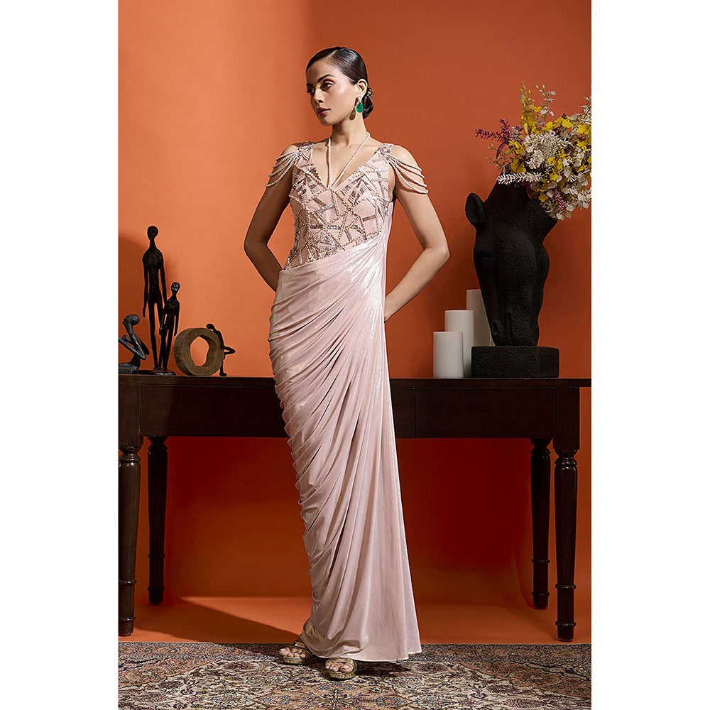 BABITA M Pink Drape Gown