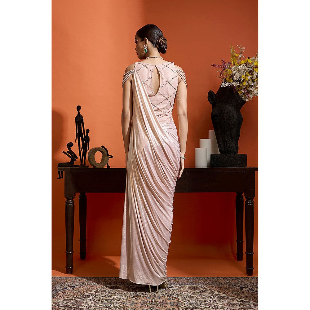 BABITA M Pink Drape Gown