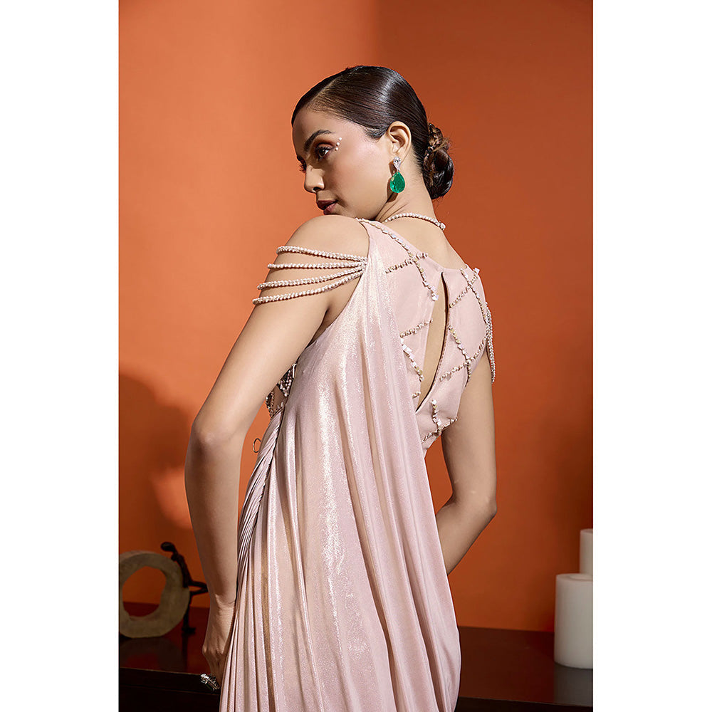 BABITA M Pink Drape Gown