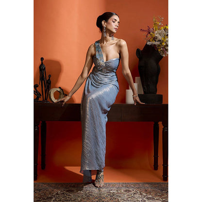 BABITA M Gilded Powder Blue Dress