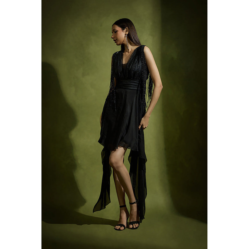 BABITA M Black Noir Flared Dress