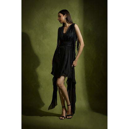 BABITA M Black Noir Flared Dress