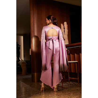 BABITA M Lavender Cowl Jumpsuit with Sleeves