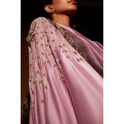 BABITA M Lavender Cowl Jumpsuit with Sleeves