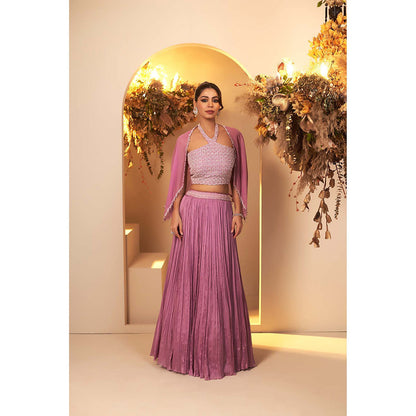 Baidehi Lavender Lehanga with Blouse and Jacket (Set of 3)