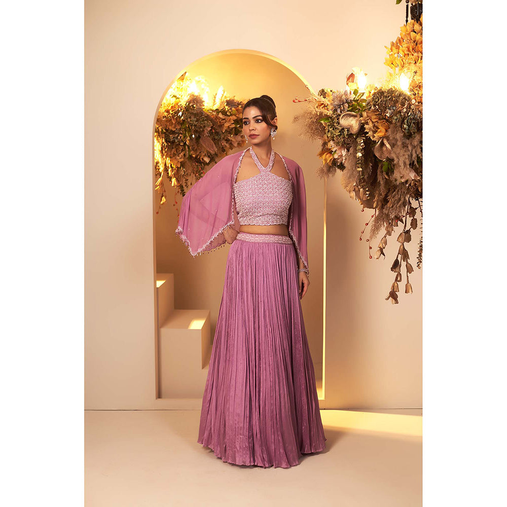 Baidehi Lavender Lehanga with Blouse and Jacket (Set of 3)