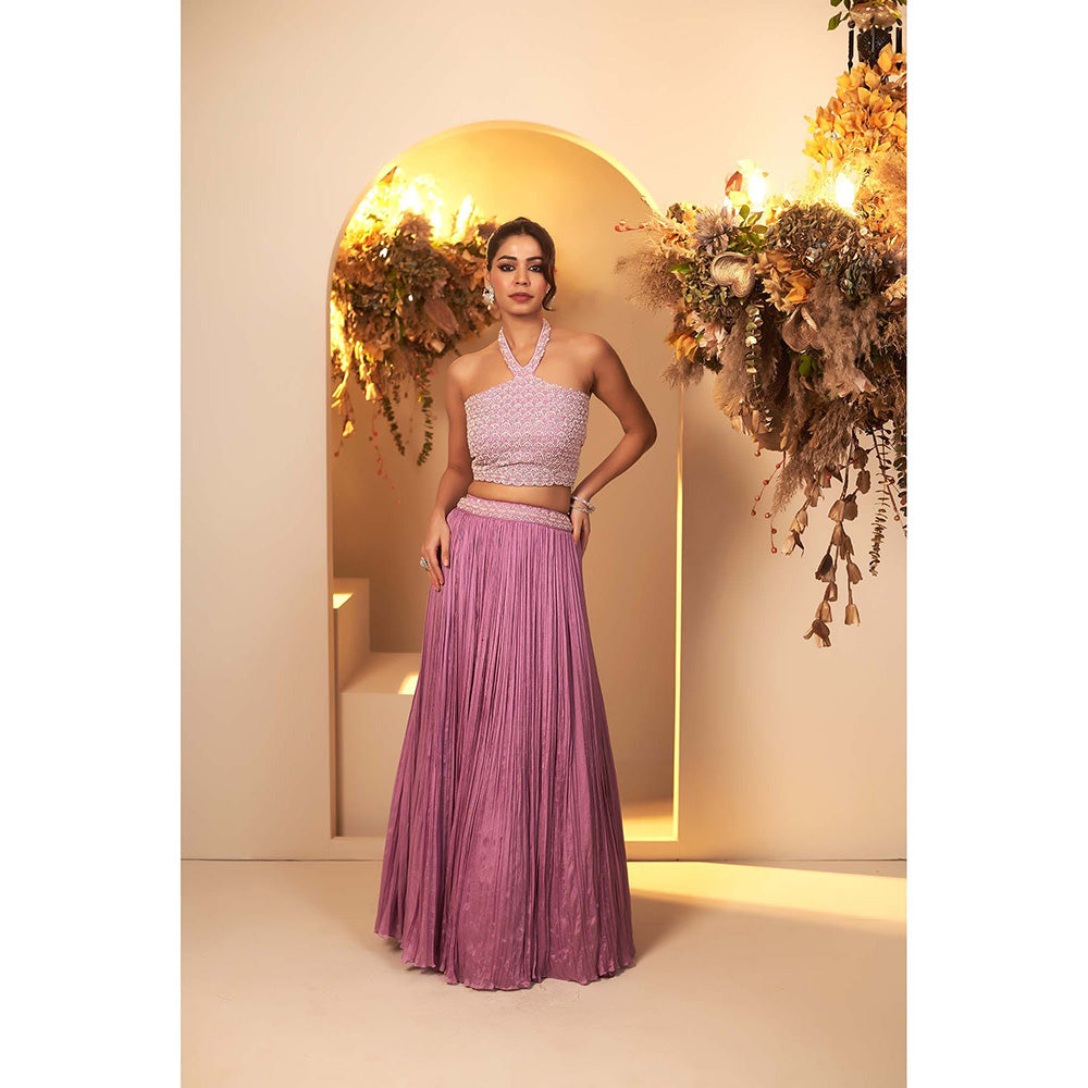 Baidehi Lavender Lehanga with Blouse and Jacket (Set of 3)