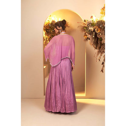 Baidehi Lavender Lehanga with Blouse and Jacket (Set of 3)