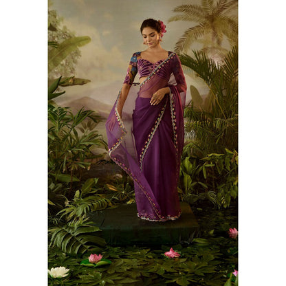 Baise Gaba Gopi Solid Saree with Unstitched Blouse