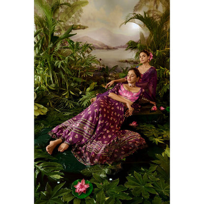Baise Gaba Kamli Lehenga with Blouse & Dupatta (Set of 3)