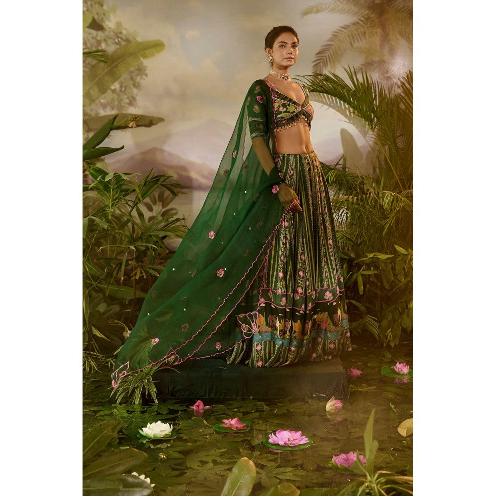 Baise Gaba Padma Lehenga with Blouse & Dupatta (Set of 3)