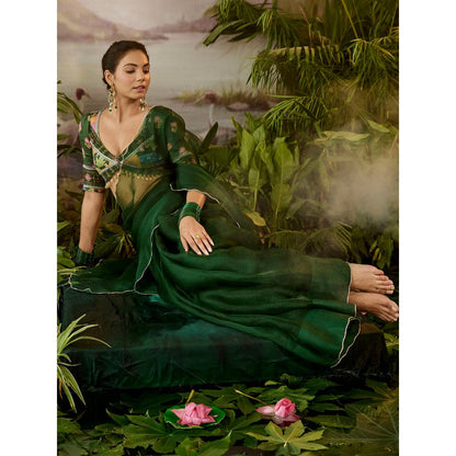 Baise Gaba Taru Pre-Draped Saree with Stitched Blouse