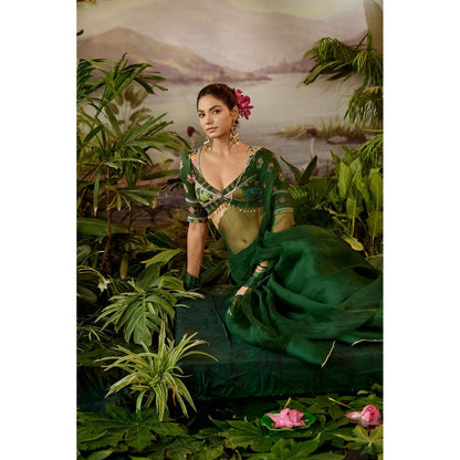 Baise Gaba Taru Pre-Draped Saree with Stitched Blouse
