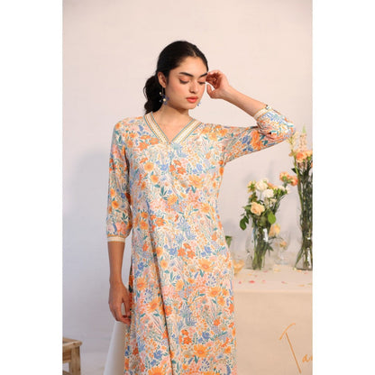 Baise Gaba Freesia Kurta Pant and Dupatta (Set of 3)