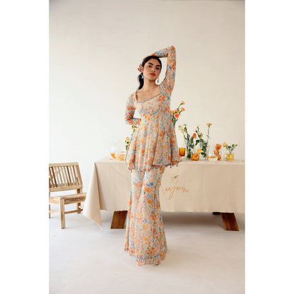 Baise Gaba Pansy Top and Sharara (Set of 2)