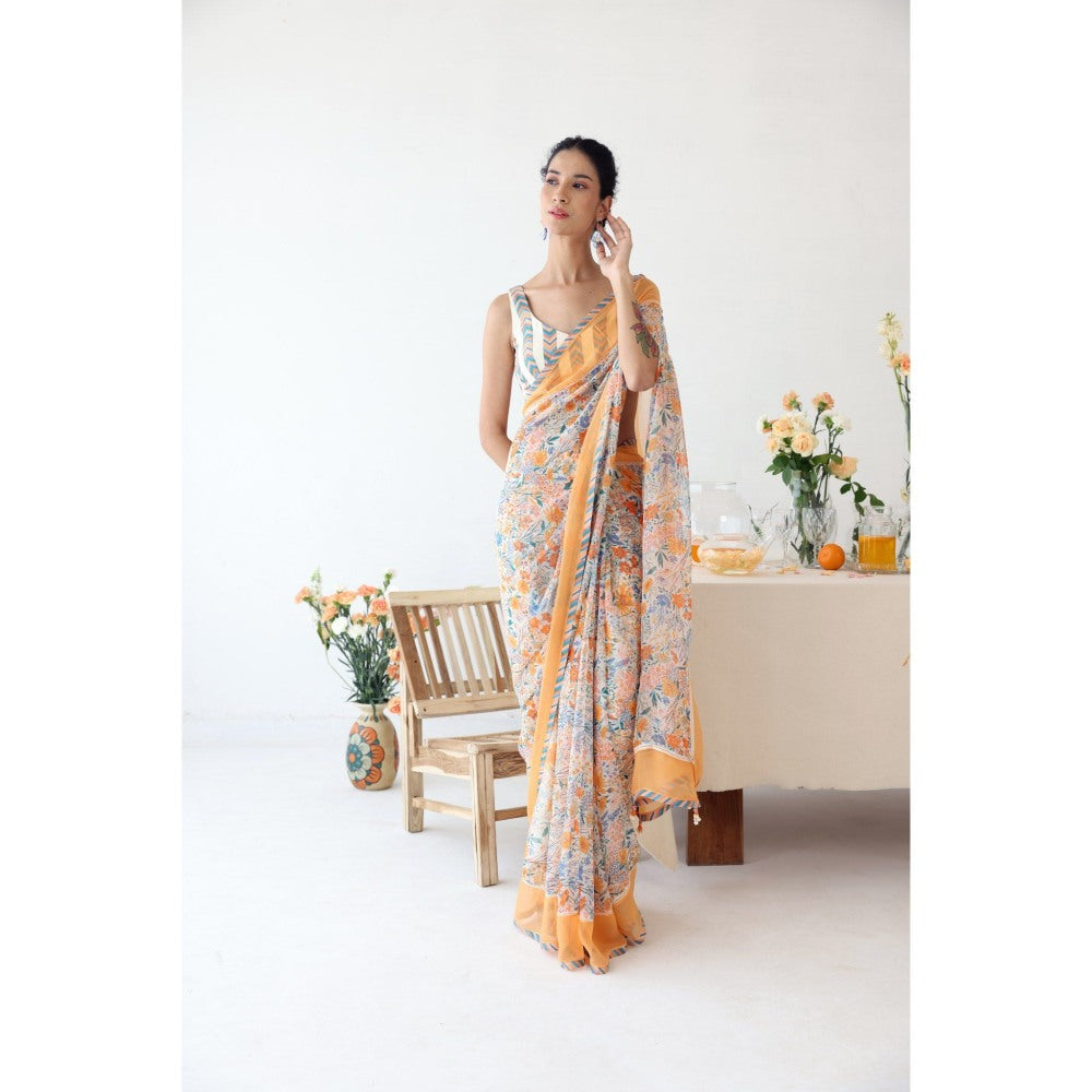 Baise Gaba Reveree Saree with Stitched Blouse