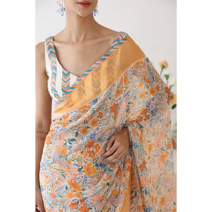 Baise Gaba Reveree Saree with Stitched Blouse