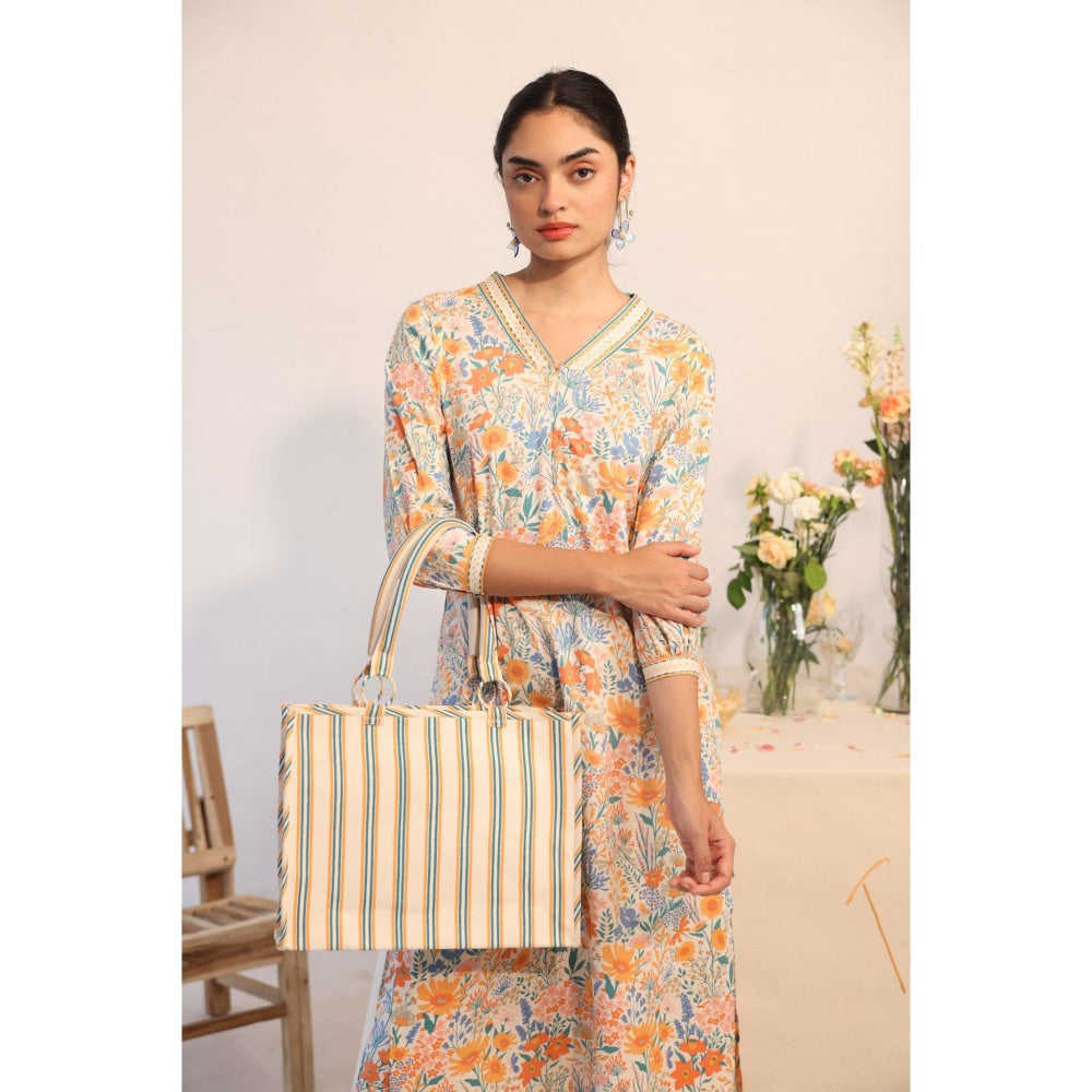 Baise Gaba Thistle Striped Tote Bag