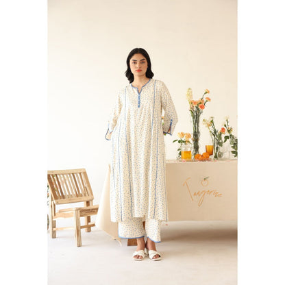 Baise Gaba Breeze Polka Dot A-Line Kurta with Pant (Set of 2)