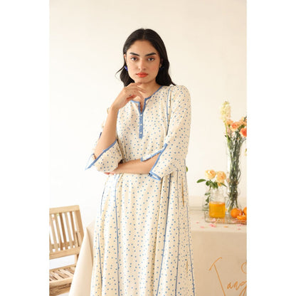 Baise Gaba Breeze Polka Dot A-Line Kurta with Pant (Set of 2)
