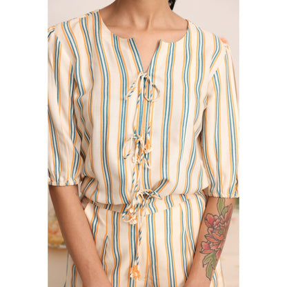 Baise Gaba Zaphyr Stripe Print Co-Ord (Set of 2)