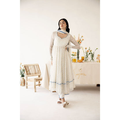 Baise Gaba Off White Polka Dots Pants