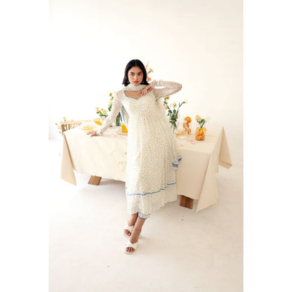 Baise Gaba Off White Polka Dots Pants