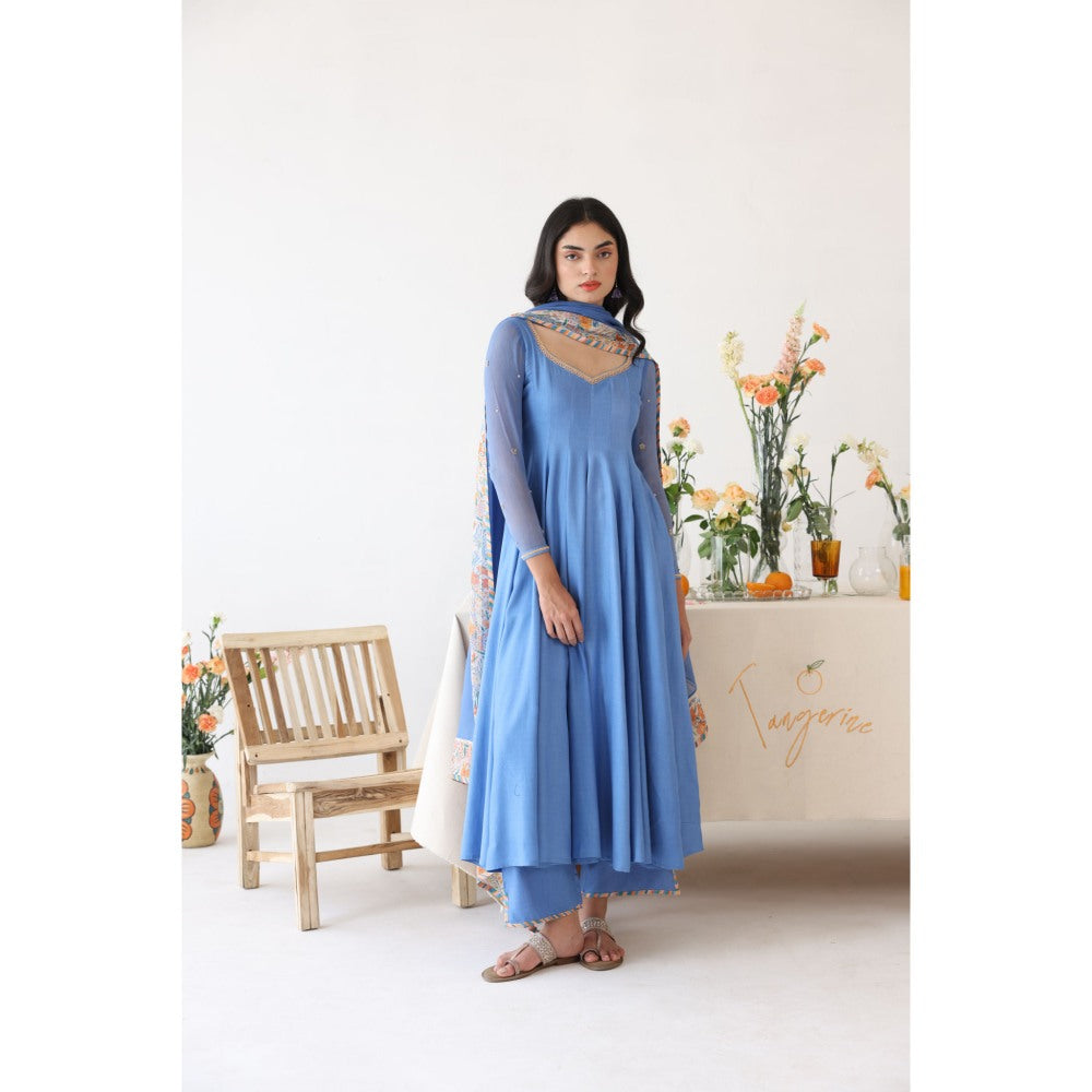 Baise Gaba Blue Solid Lagoon Pants