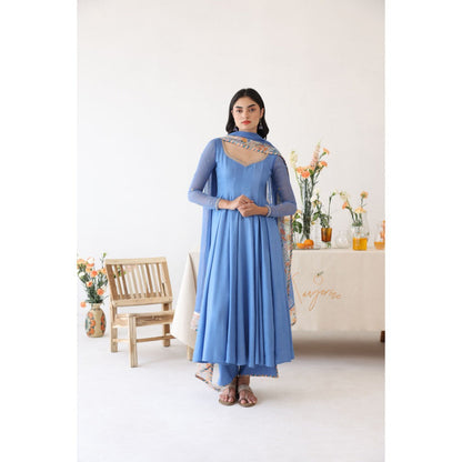 Baise Gaba Blue Solid Lagoon Pants
