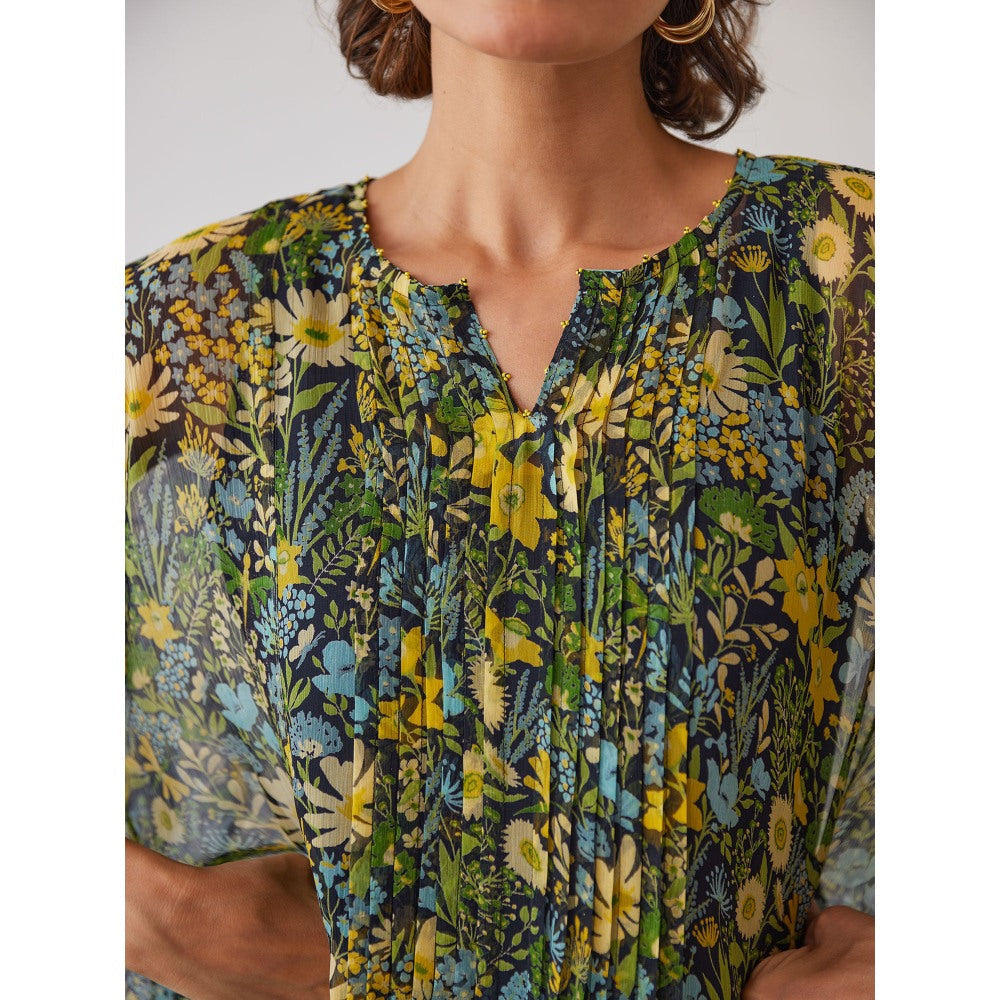 Baise Gaba Multi-Color Floral Printed Eva Kaftan