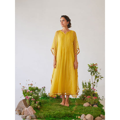 Baise Gaba Yellow Printed Lara Kaftan