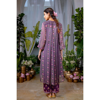 Baise Gaba Kalpana Purple Kurta with Pant (Set of 2)