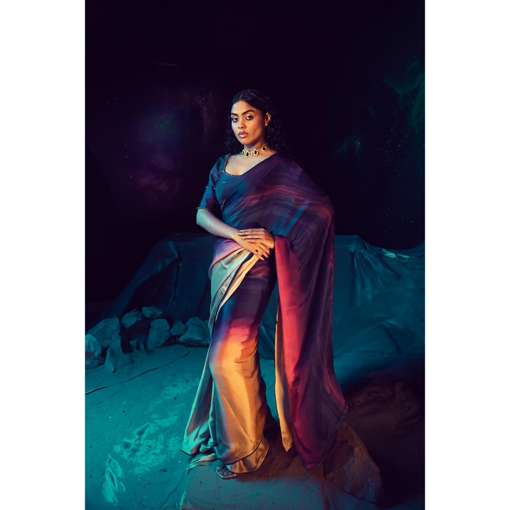 Baise Gaba Kshitij Saree with Unstitched Blouse