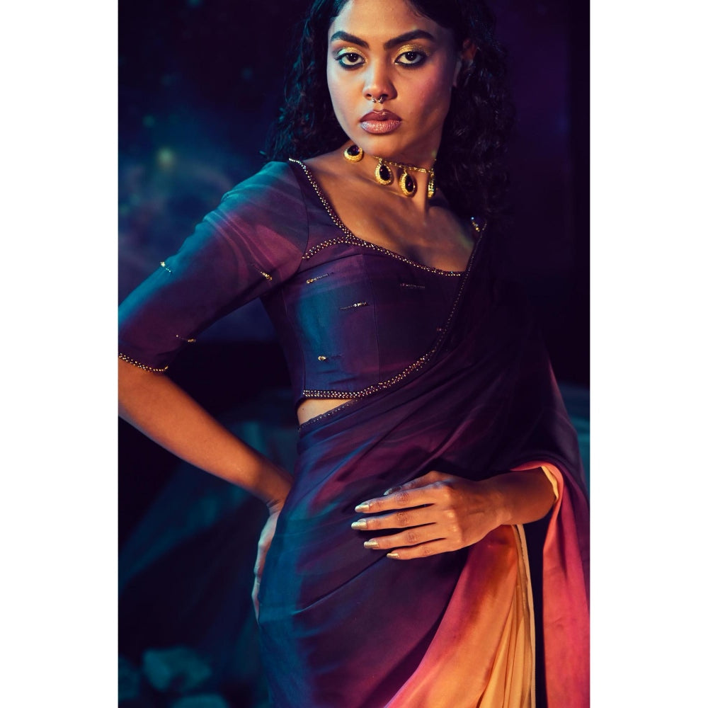 Baise Gaba Kshitij Saree with Unstitched Blouse