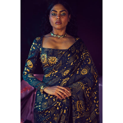 Baise Gaba Quasar Saree with Unstitched Blouse