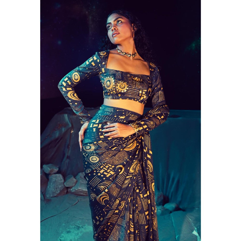 Baise Gaba Quasar Saree with Unstitched Blouse