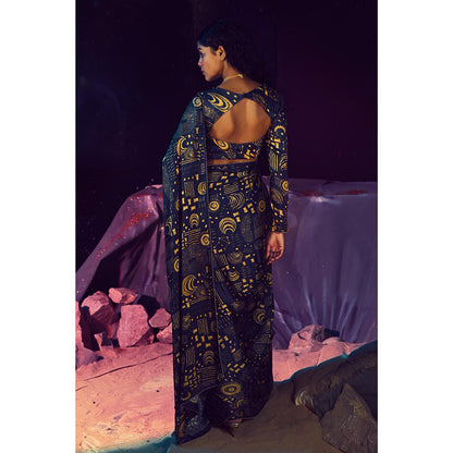 Baise Gaba Quasar Saree with Stitched Blouse