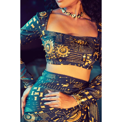 Baise Gaba Quasar Saree with Stitched Blouse