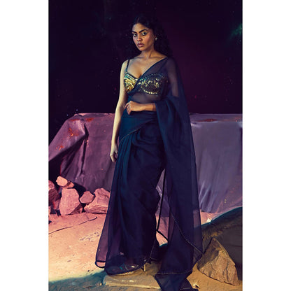 Baise Gaba Stellar Saree with Stitched Blouse