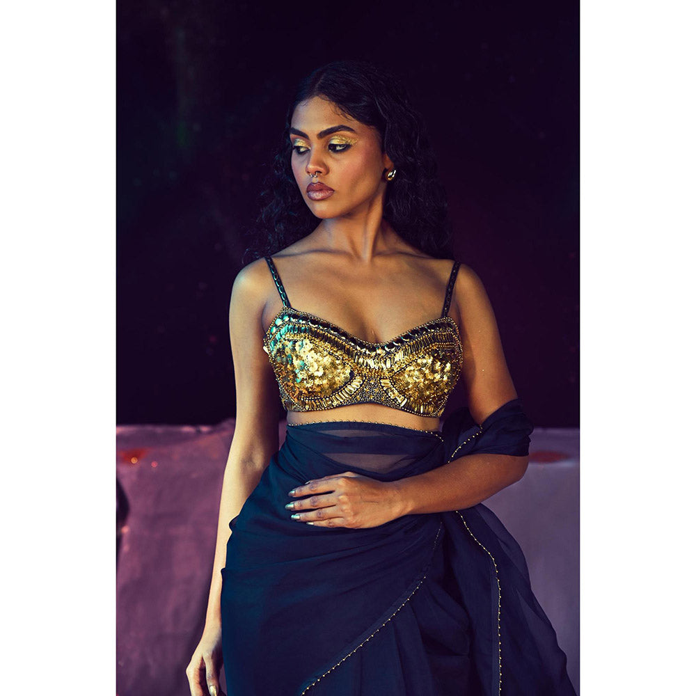 Baise Gaba Stellar Saree with Stitched Blouse