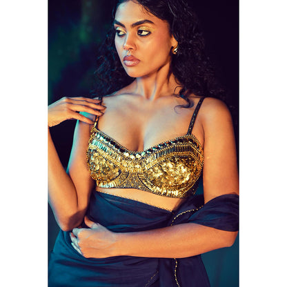 Baise Gaba Stellar Saree with Stitched Blouse