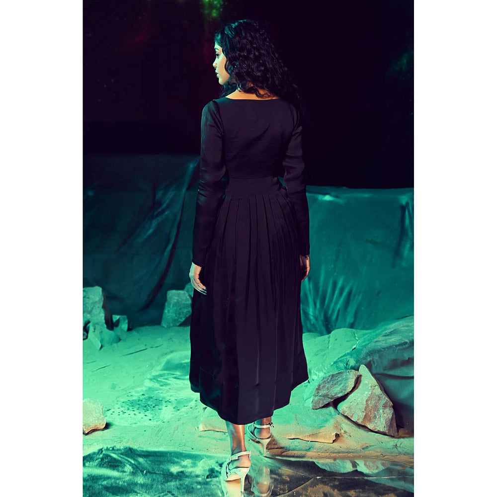 Baise Gaba Black Tishya Solid Dress