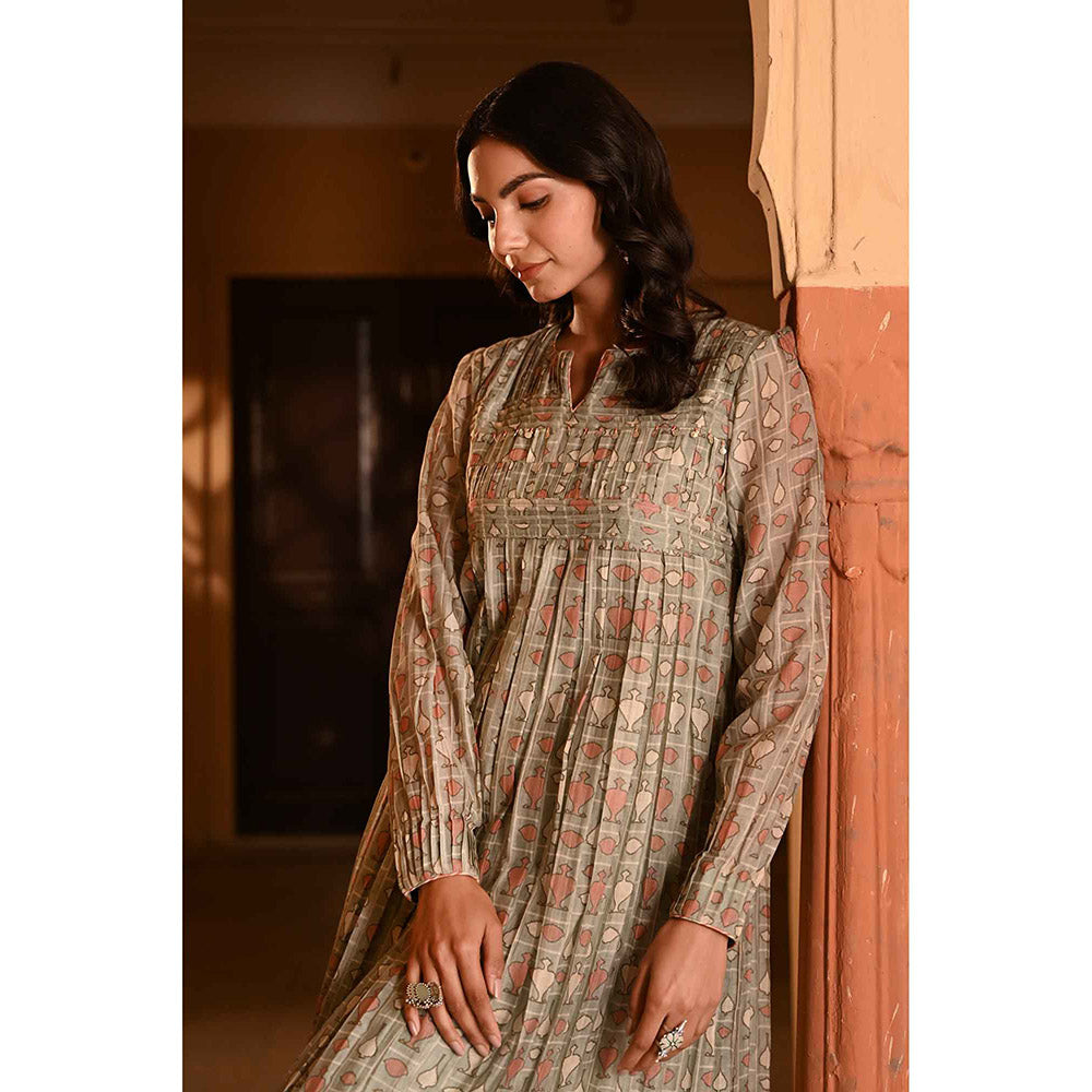 Baise Gaba Mishri Green Dress
