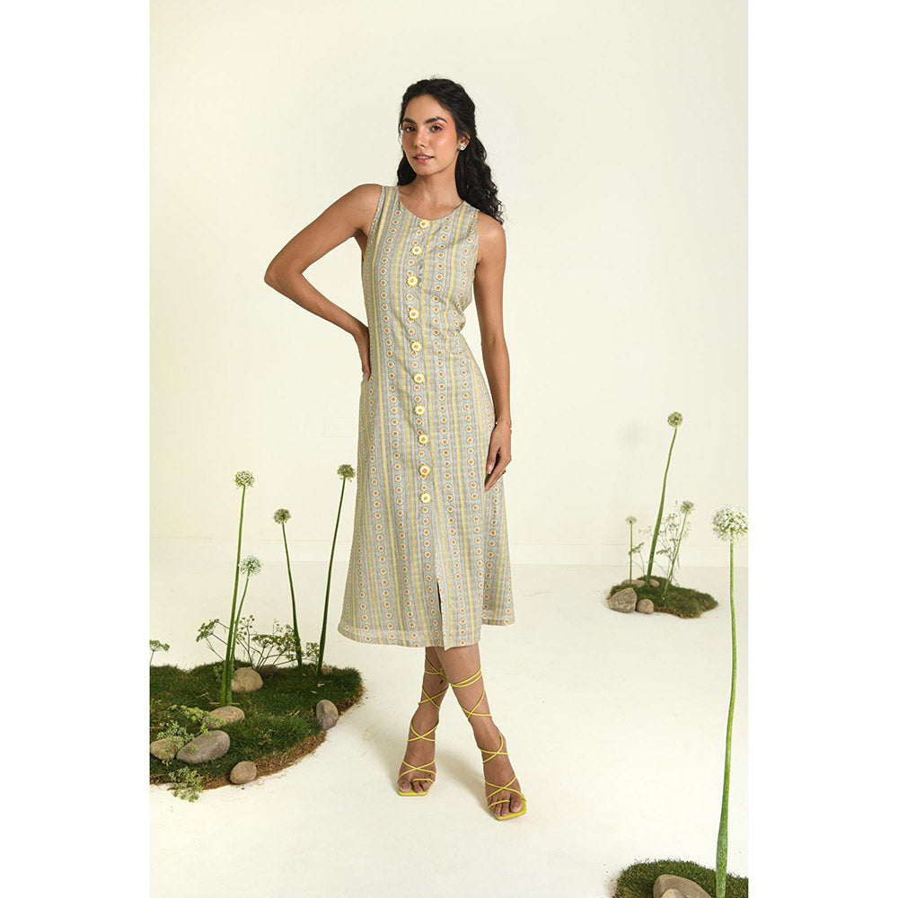 Baise Gaba Green Daisy Dress