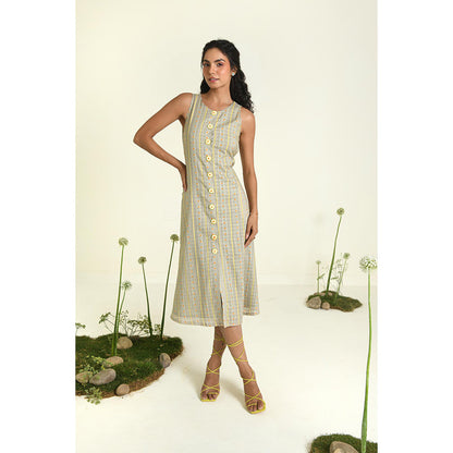 Baise Gaba Green Daisy Dress