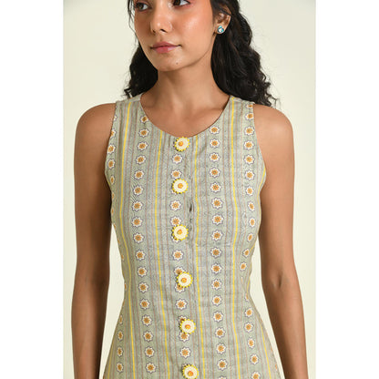 Baise Gaba Green Daisy Dress