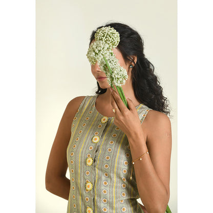 Baise Gaba Green Daisy Dress