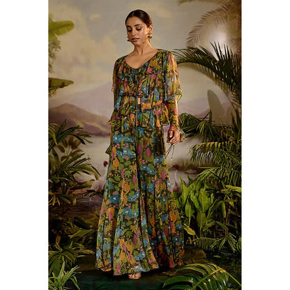 Baise Gaba Gaaya Green Top and Pant Co-Ord Set